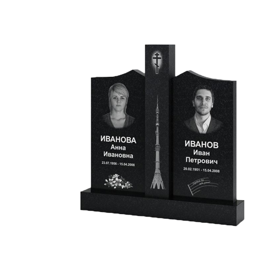 Памятник из гранита габбро MG -0121